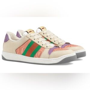 Gucci Screener sneaker (pink, green, orange) -womens